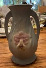 Hull Pottery Orchid Flower Pattern Double Handle vase, Vintage, 5”