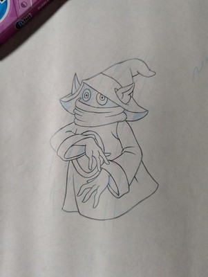 Lootcrate He-Man Masters of the Universe Hand Drawn Animation Drawing Art Orko