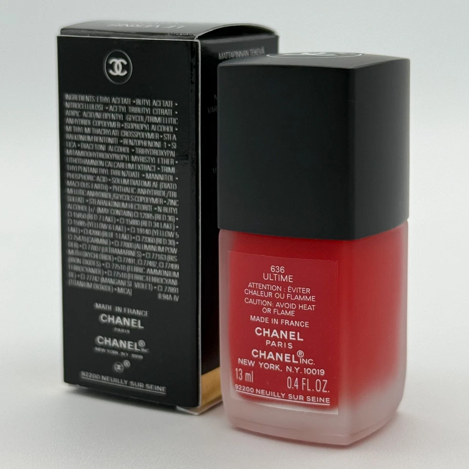 CHANEL LE VERNIS 636 ULTIME Esmalte de Uñas Color Tono - Totalmente Nuevo En Caja Foto 3 de 4