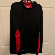 NordicTrack mock turtleneck long sleeve Black with RED accents  XXL 