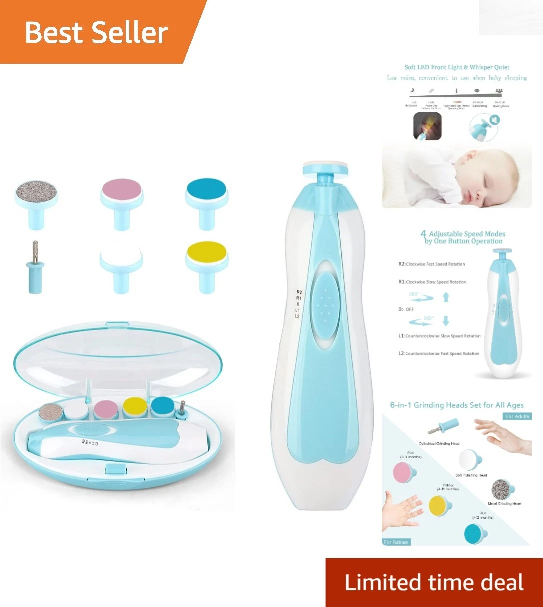 Safe & Compact Electric Nail Trimmer for Kids and Adults - 6-in-1 with LED Light
Opens in a new wind