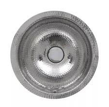 Nantucket Sinks ROS-OF 13" Hand Hammered S. Steel Bathroom Sink