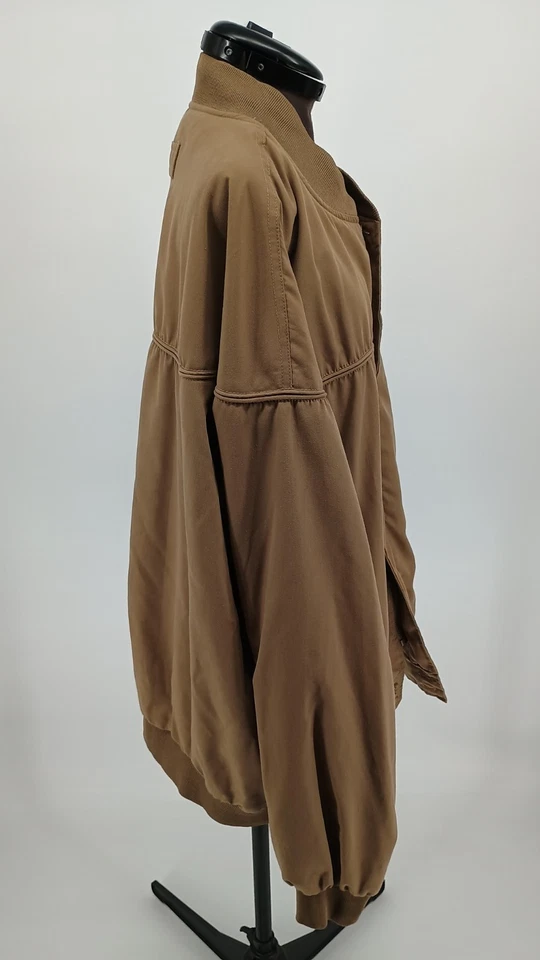 VTG HABAND Brown Full Zip Bomber Retro Banded Hem Lightweight Jacket Men's 2X - Image 3 of 4