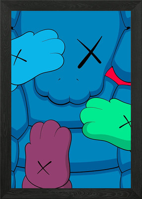 Kaws gerahmtes Wandbild Poster Leinwanddruck Bild