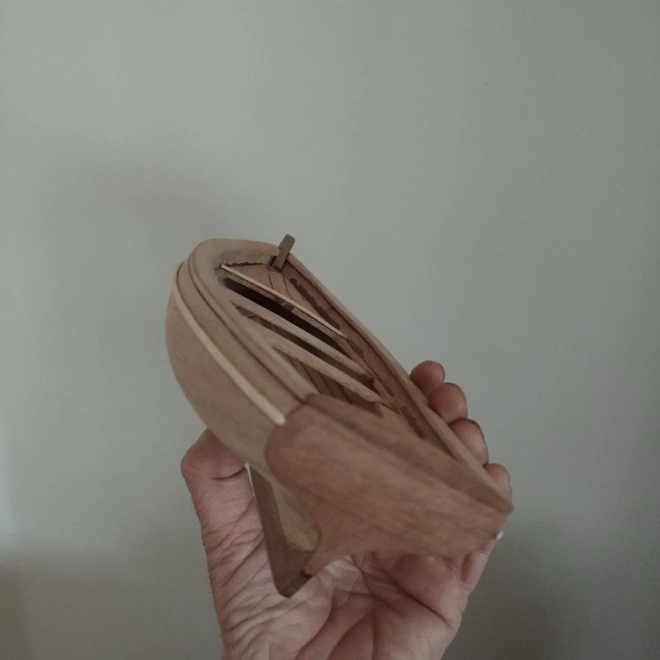 Modellino Di Barca In Legno - Lancia A Remi - Immagine 4 di 4
