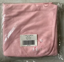 Janie & Jack (Gymboree) 2011 Pink Baby Receiving Blanket Butterflies Reversible