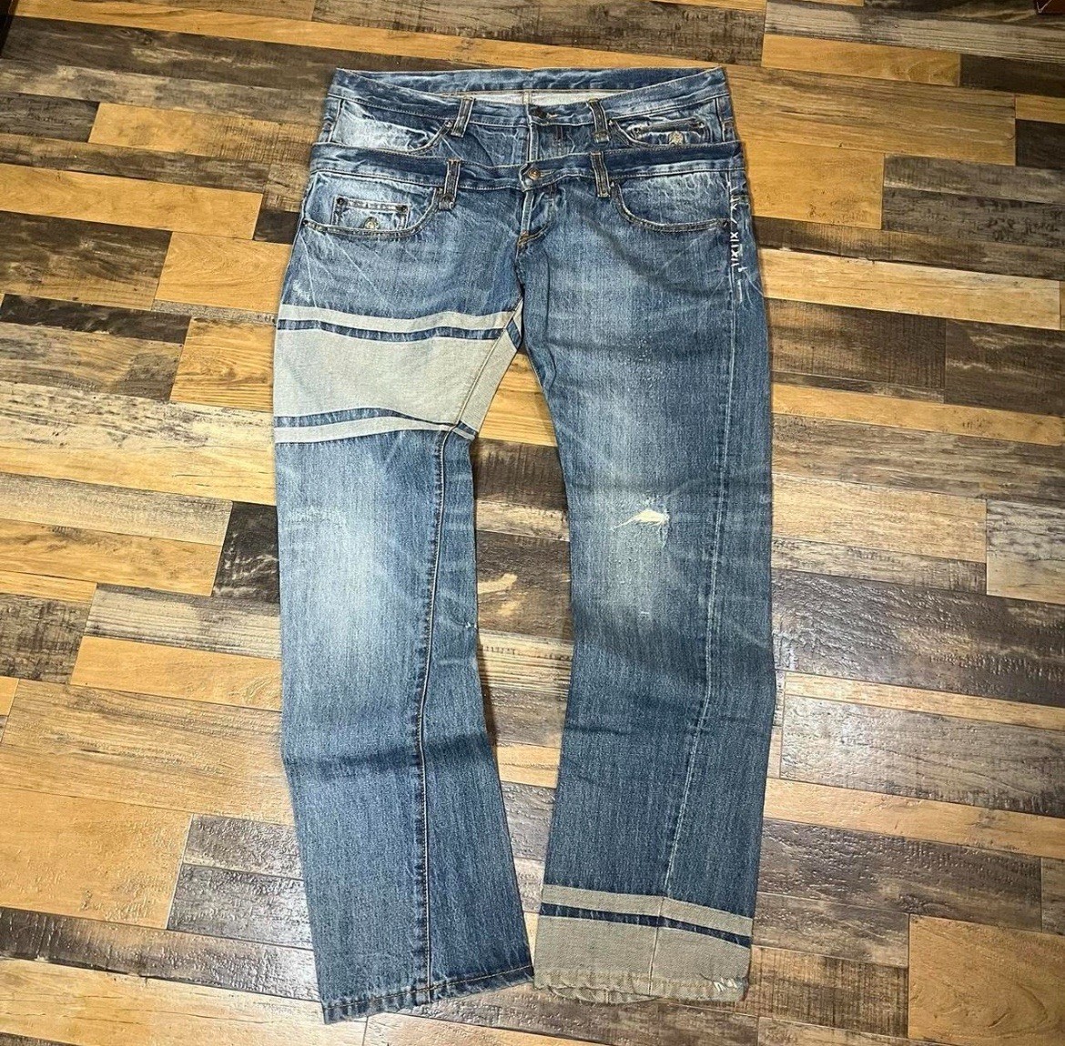 Mastermind Japan Blue Archive Patchwork Jeans A/W… - image 2