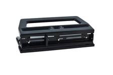 School Smart Black Steel Heavy-Duty 3 or 2-Hole Punch - 038174