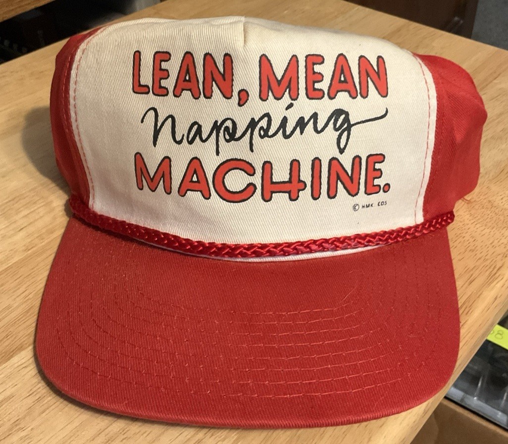 Lean Mean Napping Machine Adjustable Snapback Mes… - image 1
