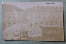 Cartolina Fototipia Torino Piazza Vittorio 1904 Giostre (ELEKTRISCHE TUNNEL)