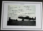 Photo of Lancaster. The Waiting 1944. Signed by 9 WW 2 RAF Veterans