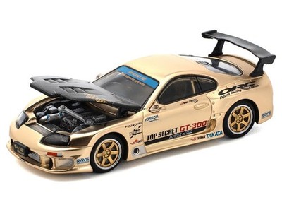 Pop Race 1:64 Top Secret Toyota Supra GT300 Gold Metallic with