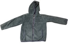 Hanna Andersson Marshmallow Fleece Jacket Zip  Sherpa Hoodie Dark Green Boys 5