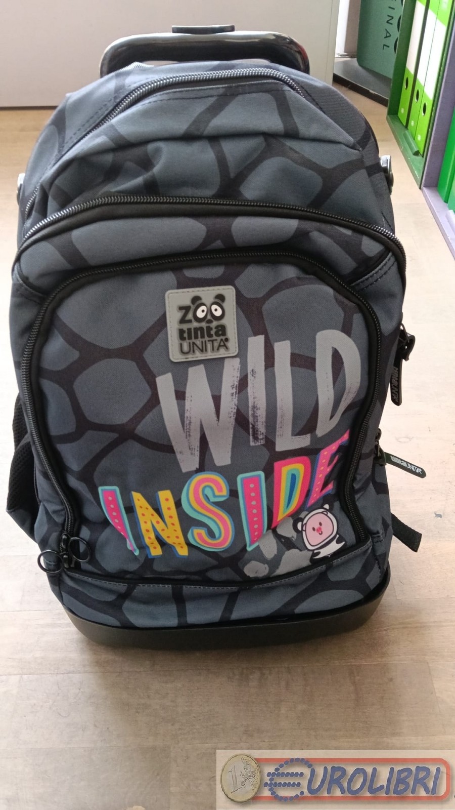 TROLLEY E ZAINO DREAM CROSS SGANCIABILE WILD GRIGIO NUOVE RUOTE SALI SCALE