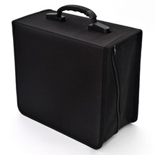 Nylon Heavy Duty CD Case 432 Capacity Black Organizer Storage Wallet Holder