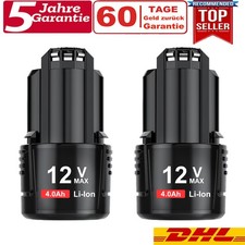 1/2 x batteria BAT411 per Bosch GBA 12 V 4.0 Ah Li-ion GSR GDR GSA BAT412 caricabatterie DHL