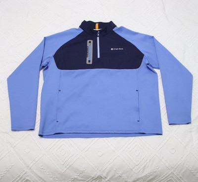 Peter Millar Men's XXL Golf Hyperlight Weld Hybrid 1/2 Zip Pullover Shirt Blue