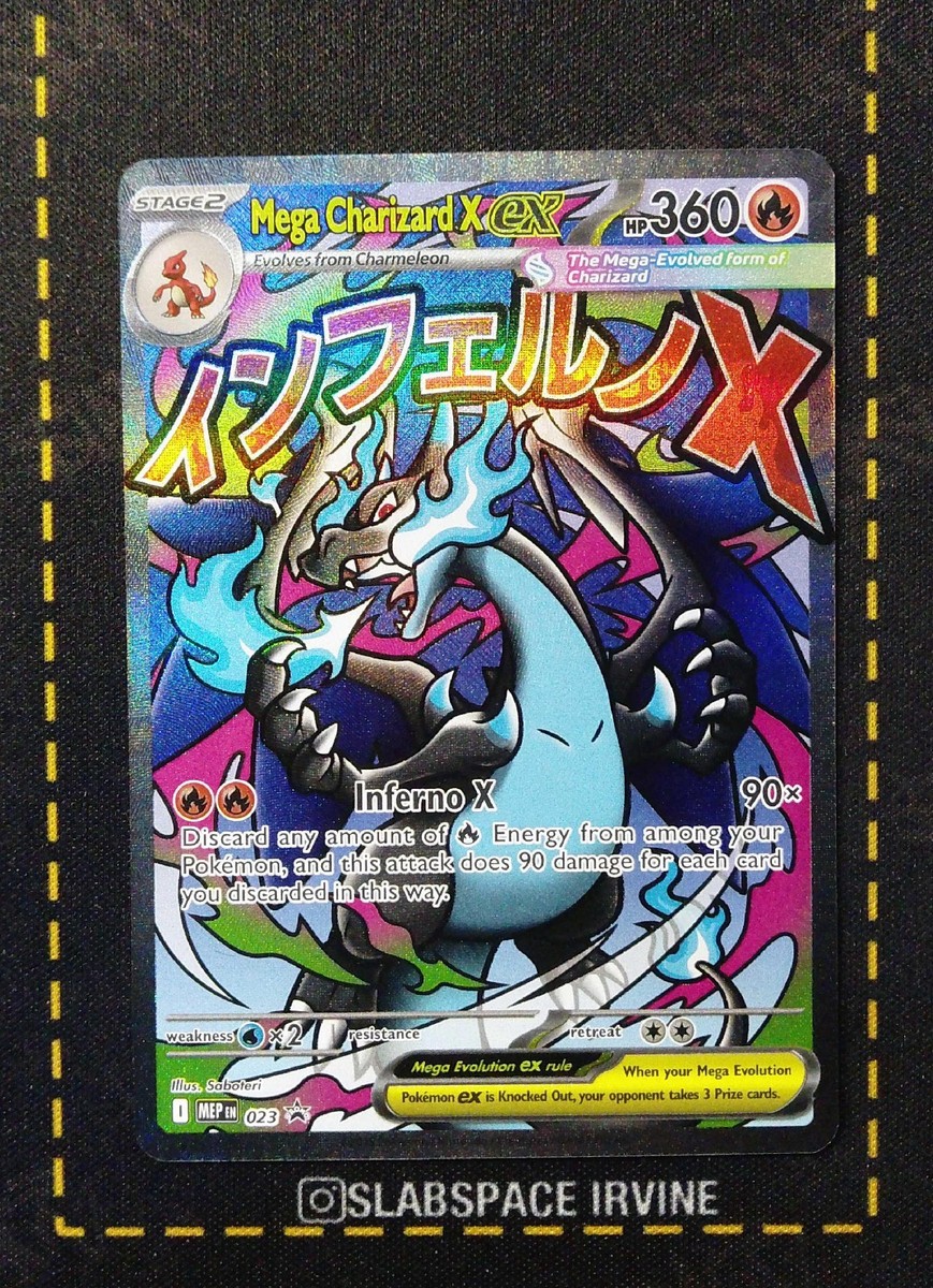 2025 POKEMON MEP EN-ME BLACK STAR PROMO #023 MEGA CHARIZARD X EX