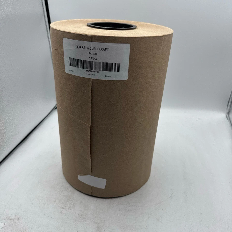 RECYCLED KRAFT Paper Roll 12 Inch x 1200 Feet Brown 30# Recycled Versatile - Image 4 of 4