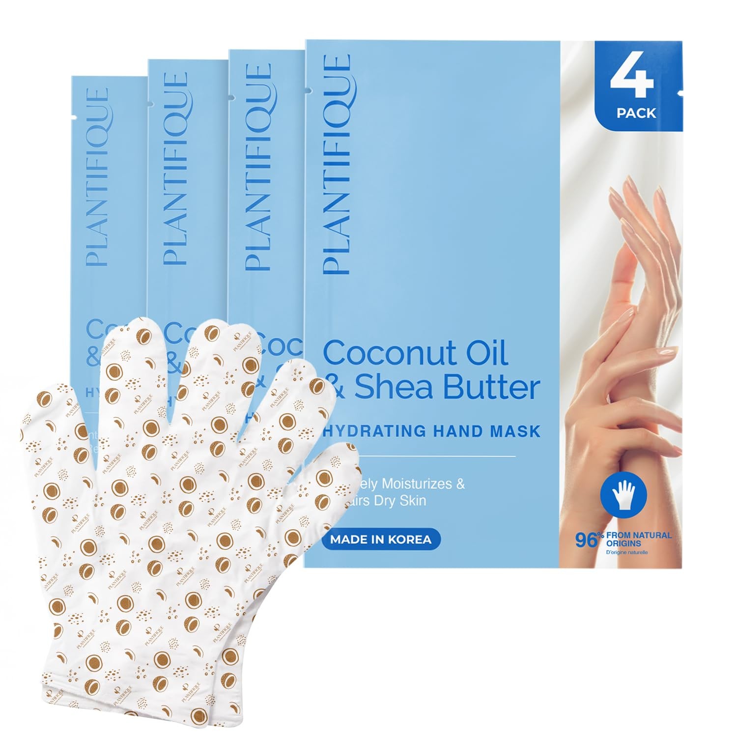 PLANTIFIQUE Korean Hydrating Hand Mask Gloves – 4 Pairs