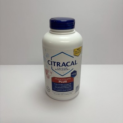 Citracal Maximum Plus +D3 Calcium Citrate Supplement 280 Caplets Exp 9/27
