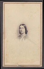 Louise P Norman young woman studio portrait CDV by Hopper New York City