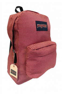 Jansport Superbreak Red Combo Geometric Triangles Pink Backpack JS00T15W39C New | eBay Jansport Superbreak Red Combo Geometric Triangles Pink Backpack JS00T15W39C New | eBay