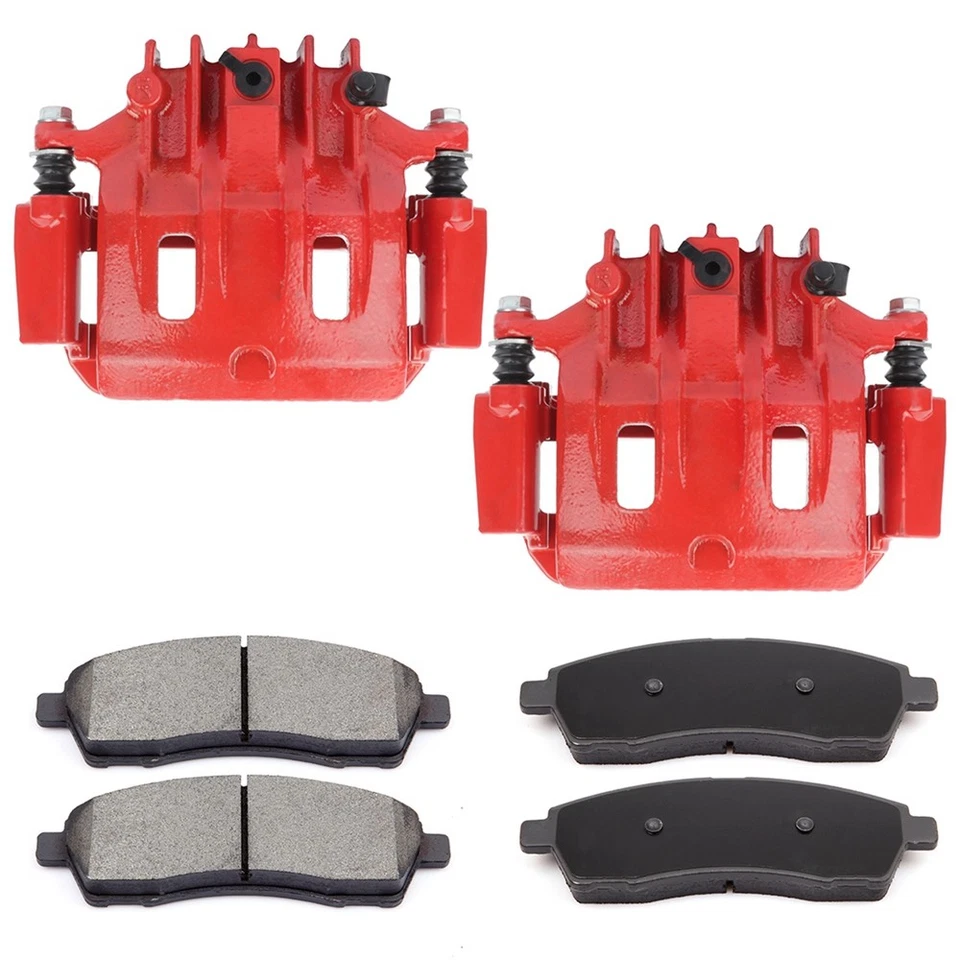 Rear Brake Calipers & Ceramic Pads For 2001-2004 Ford F-350 Super Duty 4WD RWD - Image 4 of 4