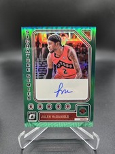 2023-24 Donruss Optic Jalen McDaniels Signature Series Green #SS-MCD Raptors