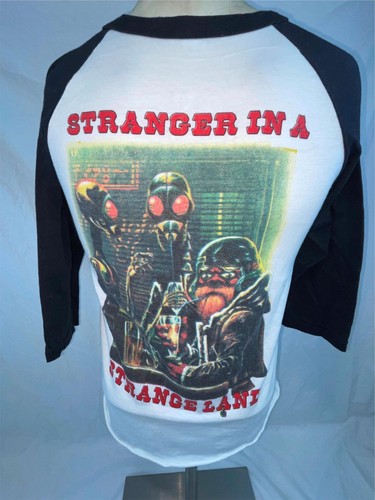 VTG 80S IRON MAIDEN MAKE MY DAY STRANGER IN A STRANGE LAND CONCERT TOUR SHIRT - Picture 8 of 13