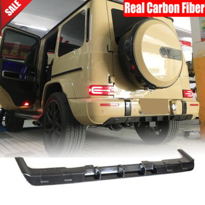 For Mercedes-Benz W463 W464 G63 2019-2024 Real Carbon Rear Bumper Diffuser Lip