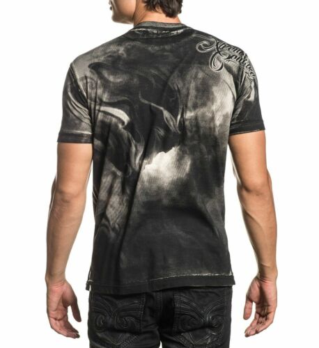 Xtreme Couture Affliction Camiseta de hombre DARK HORSE Skull Tattoo Biker S-5XL - Imagen 12 de 12