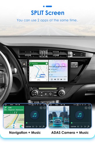 10"Android 14 Autoradio Carplay GPS SAT Navi DAB For Toyota Corolla Auris 13-16 - Bild 13 von 13