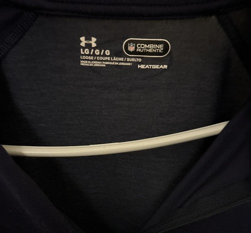 New England Patriots Pullover Mens Large Blue Combine Authentic 1/4 Zip Pullover - Picture 4 of 5