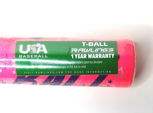 Rawlings Pink Youth Mazza da T-Ball, 24 pollici grande punto dolce, facile da oscillare - Foto 7 di 9