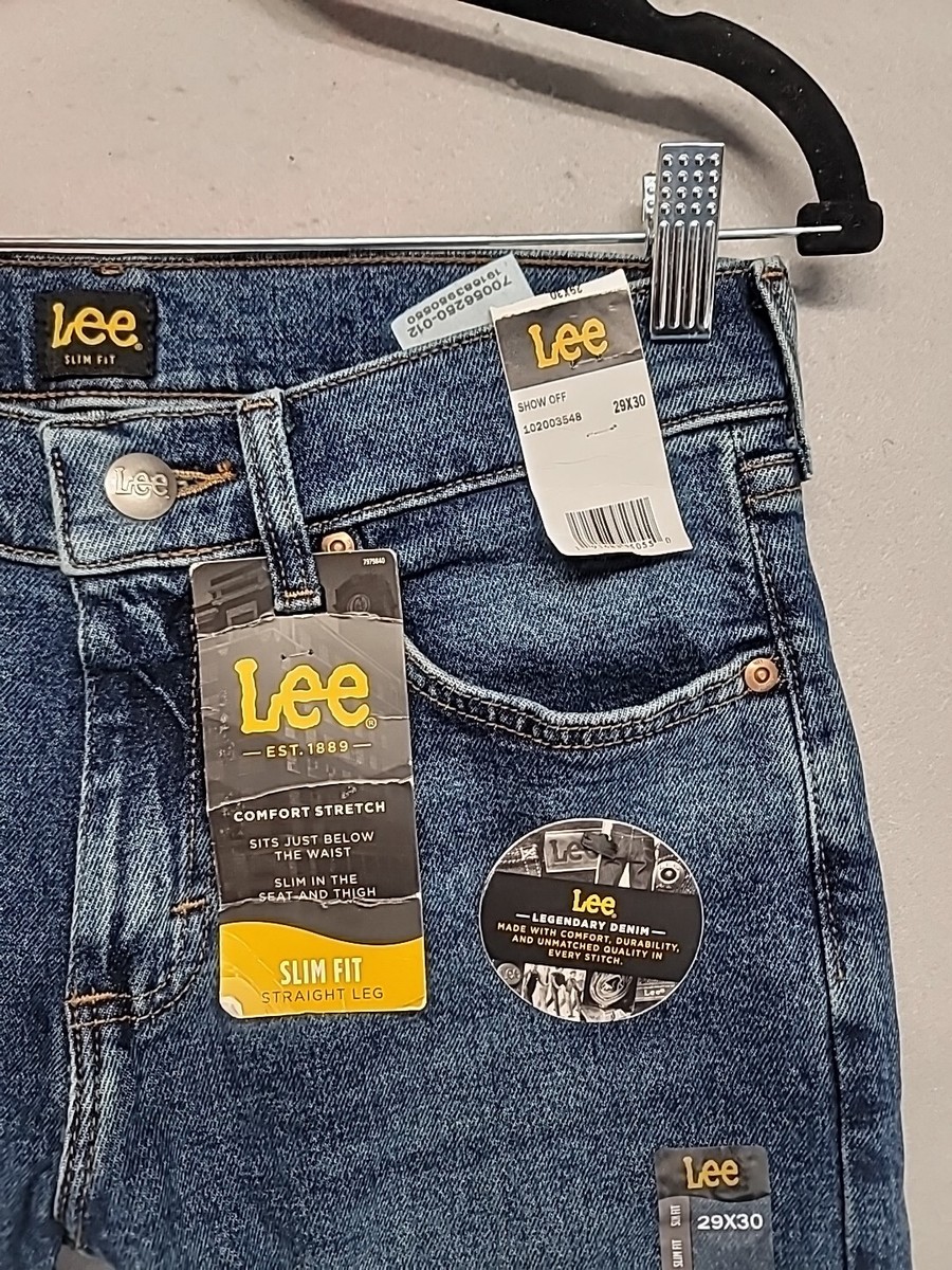 NWT Lee Men's Comfort Strech Slim Fit Denim Jean's 29×30 | eBay