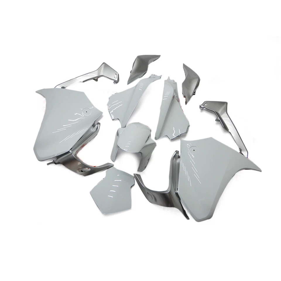 Kit de carenado de plástico ABS blanco plata para carrocería Honda VFR1200 2010 11 12 2013 Foto 2 de 4