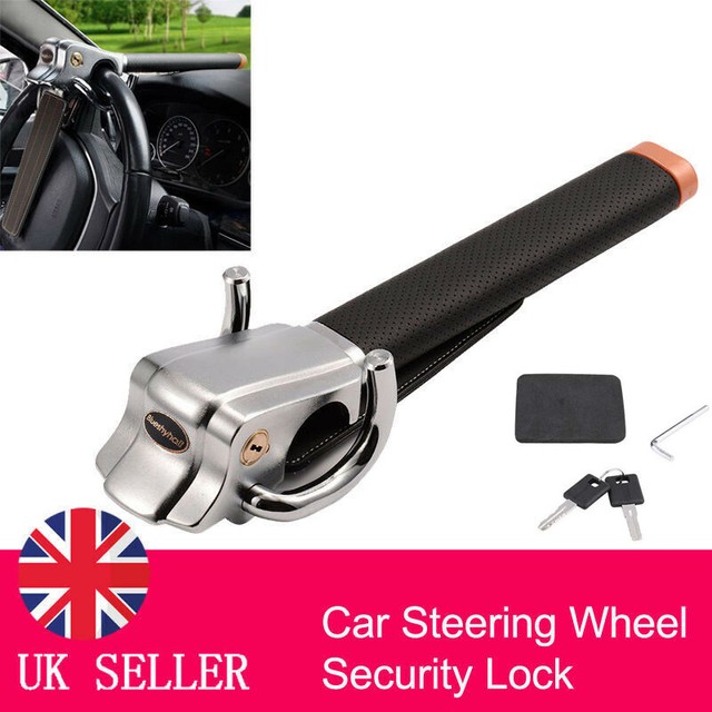 Portable Car Steering Wheel Anti Theft Security Airbag Lock Safe Device + 2 Keys