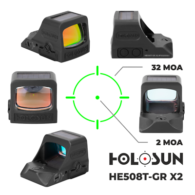 HOLOSUN HE508T-GR グリーンドットサイト Holosun HE508T-GR-X2 Elite Multi Reticle Green Dot Sight