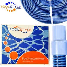 PoolStyle 40'FT Heavy Duty Supreme Vacuum Hose Wound Kink Free Swivel Cuff
