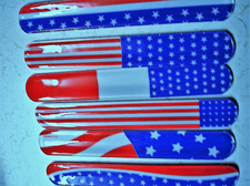 USA SLAP BRACELETS  LOT OF 12  CARNIVAL, PARTY TOYS, FAVORS, EDUCATIONAL