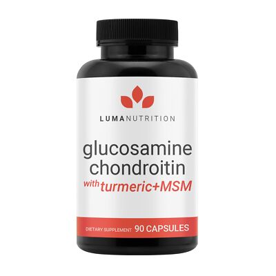 Luma Nutrition Glucosamine Chondroitin MSM - Turmeric Boswellia - Premium Sup...