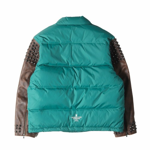 Supreme Down Puffer Jacket 23SS UNDERCOVER Studded Leather Sleeve Size M New - Picture 3 of 7