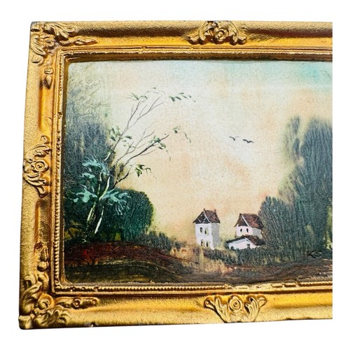 Miniature Dollhouse Painting By Kathleen Sawyer Framed Art SIGNED Farm House HTF - Picture 4 of 10