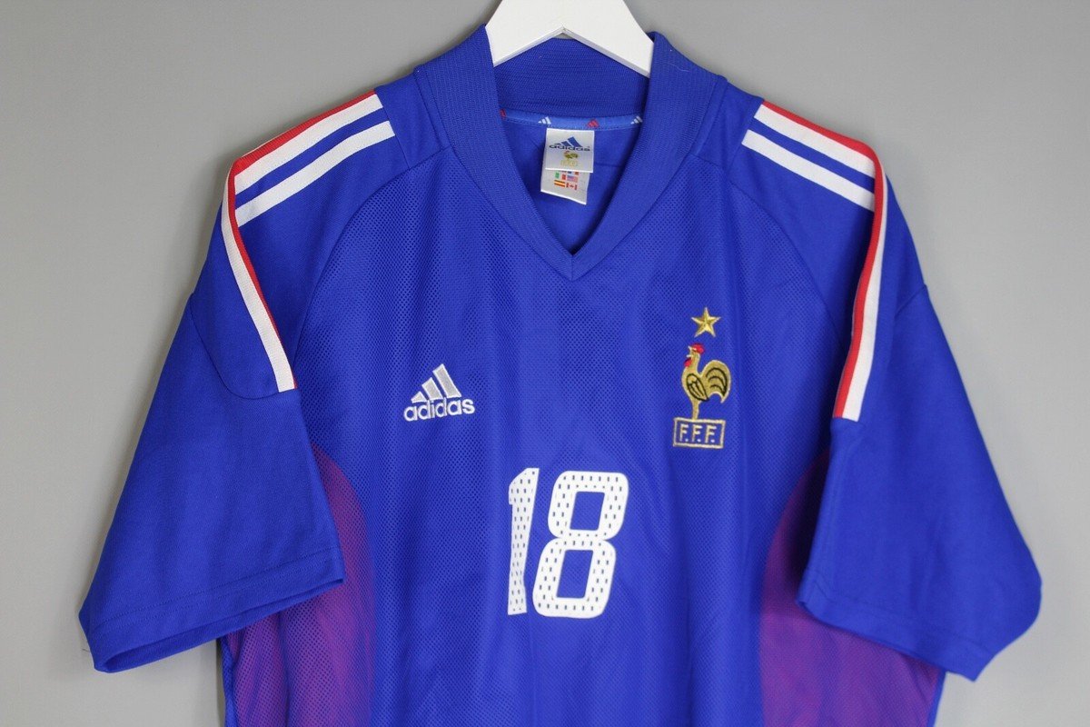 ウェア 2002 France Offical jersey Team France Soccer Jersey - 2002 Home Jersey by Adidas