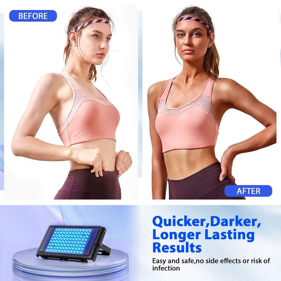 Lampada Abbronzante UV Regolabile Professionale 50W Timer LED Blu Solarium SPA Foto 3 de 4