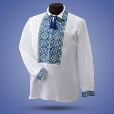 Ukrainian embroidered shirt for man, sorochka, vyshyvanka of cotton, linen