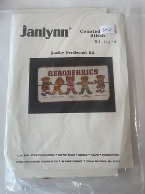 Janlynn Counted Cross Stitch Kit Aerobearics