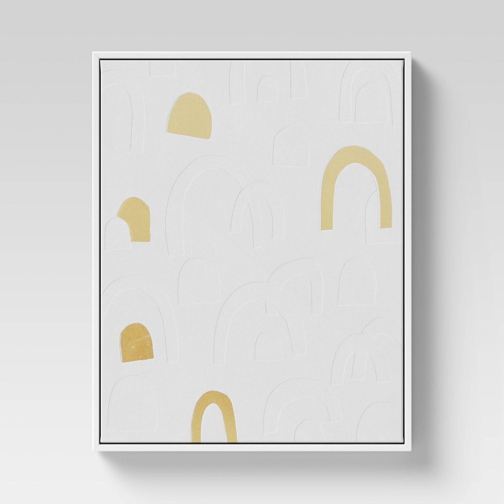 Порог Радужный Минималистский Современный Настенный Художественный холст абстрактного искусства в рамке 16x20 Золотой 3990₽