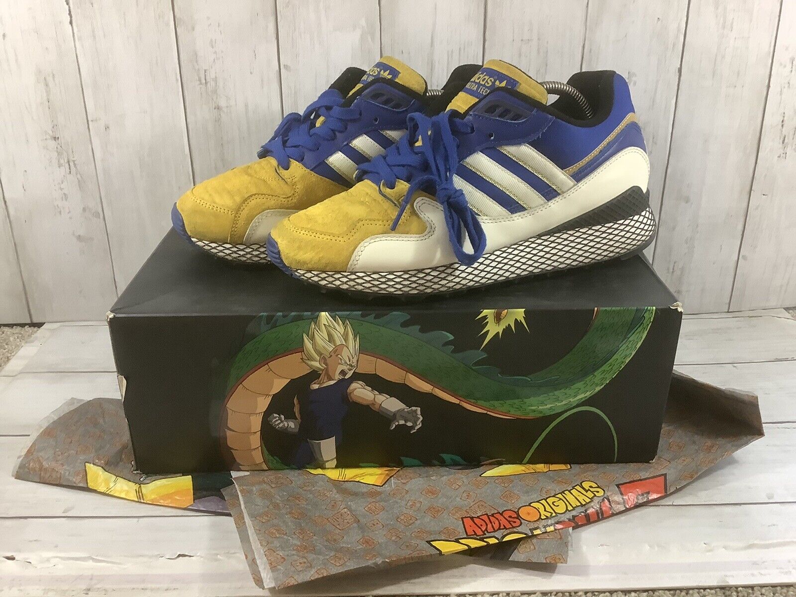 Size 9 Adidas Ultra Tech Dragon Ball Z Vegeta D97… - image 1